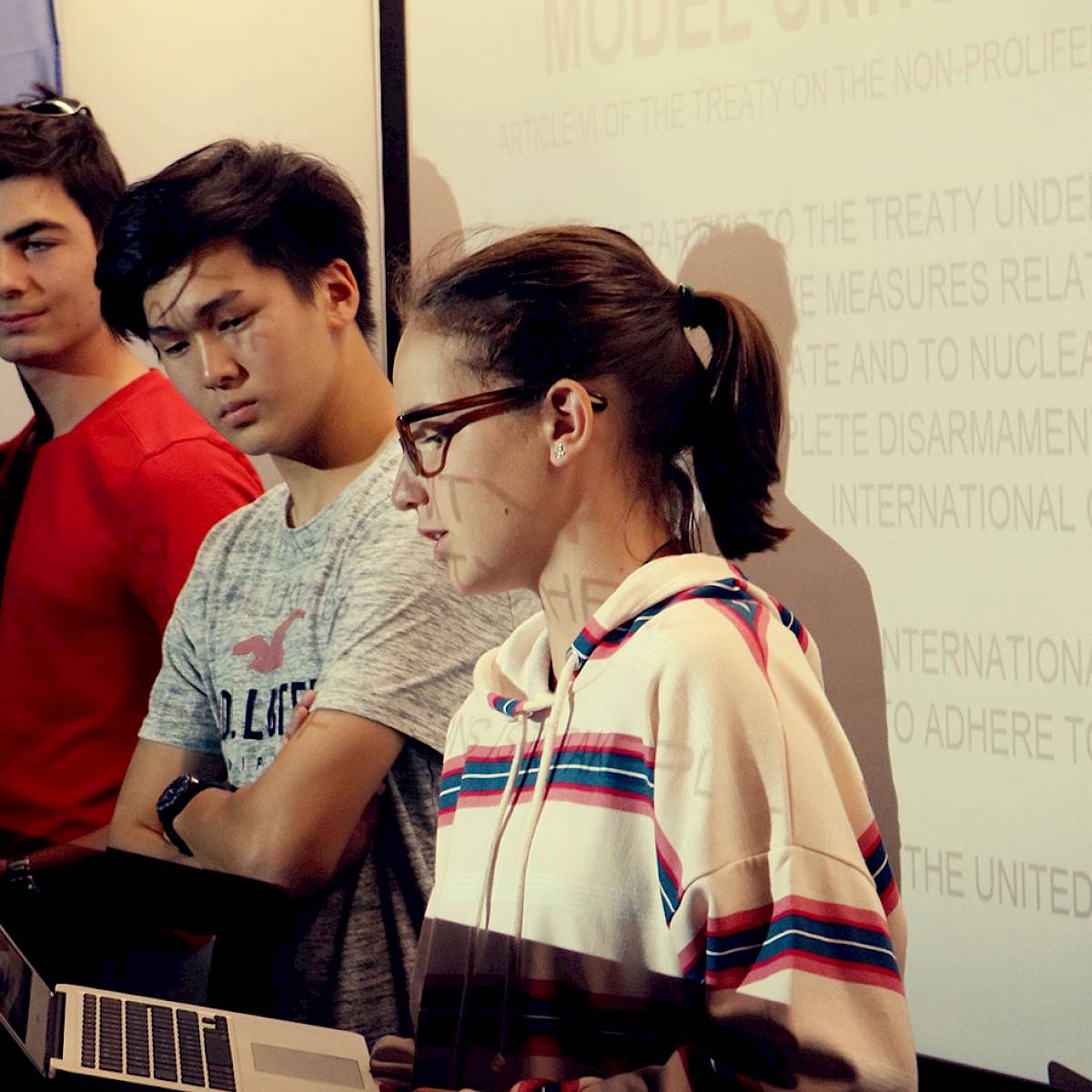 ISSFT students presenting in front of class
