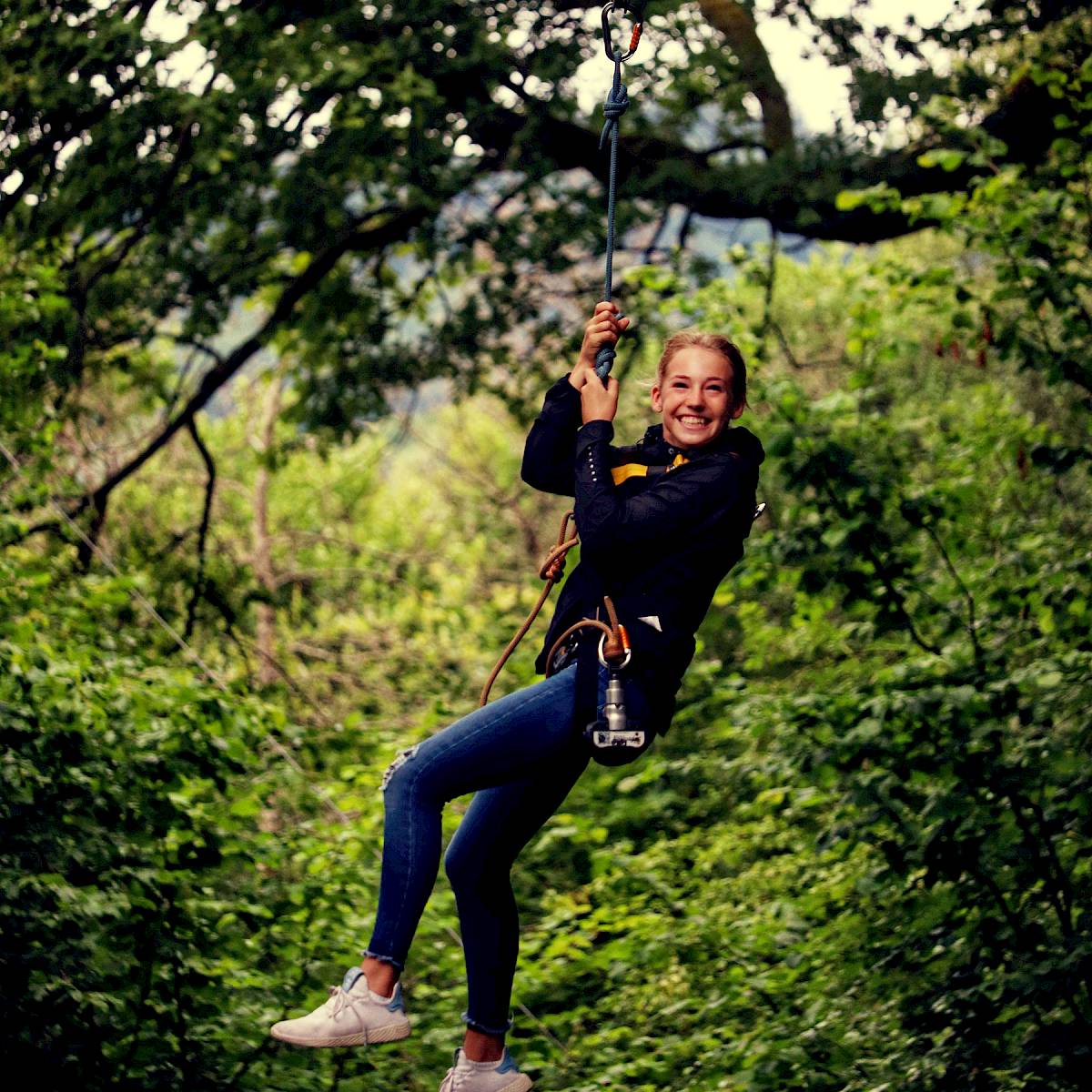 ISSFT student on a flying fox