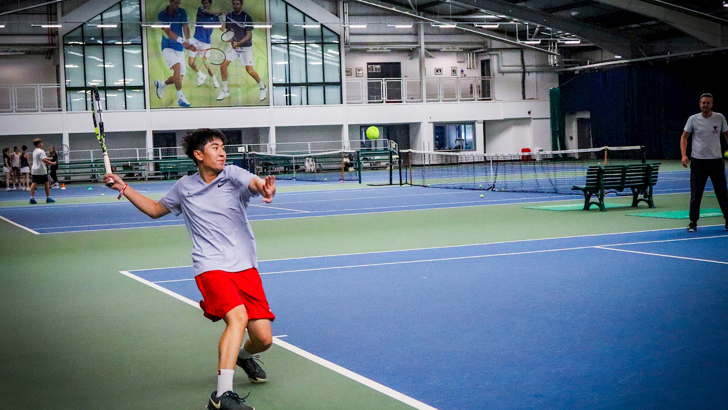 ISSFT students on the tennis court