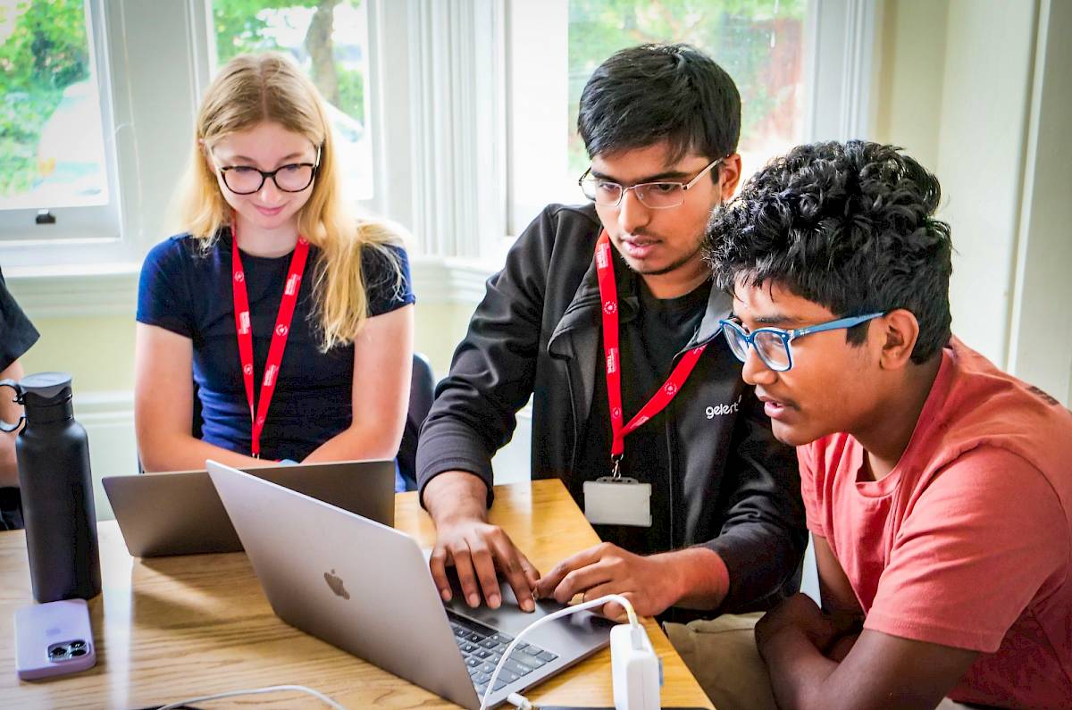 ISSFT student working at a table