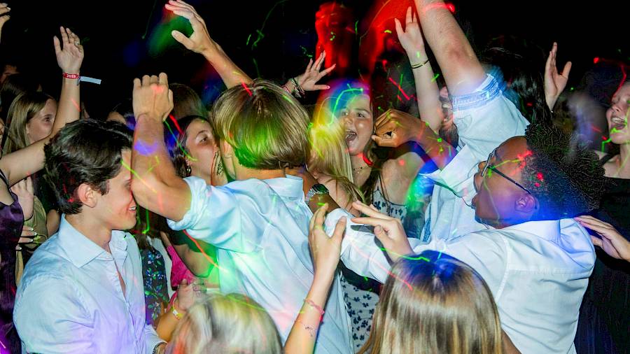 teenagers dancing at a summer school in the uk