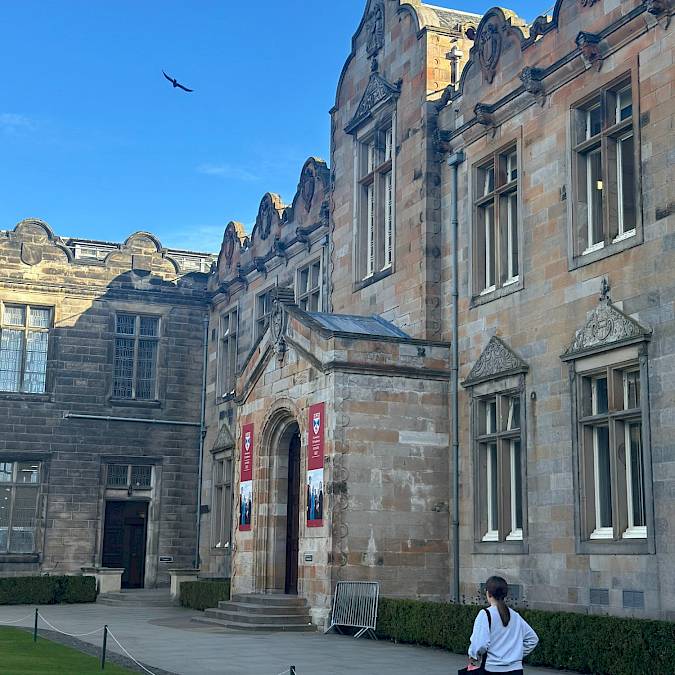 st andrews quad in the sunshine